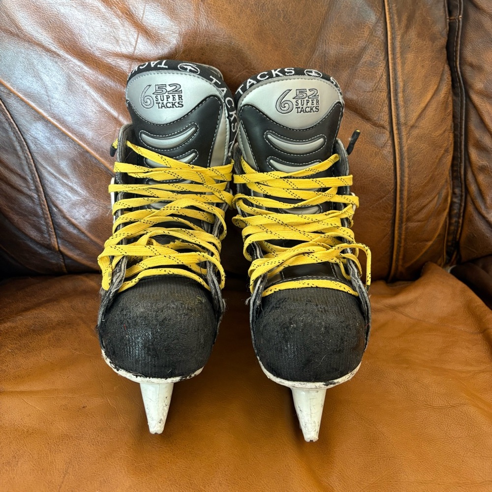 CCM Super Tacks Hockey Skates with Yellow Laces